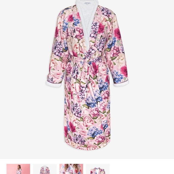 Posh peanut Georgette Adult Long Sleeve Plush Robe - Picture 4 of 5